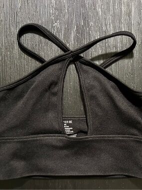 Better Be Black Strappy Sports Bralette